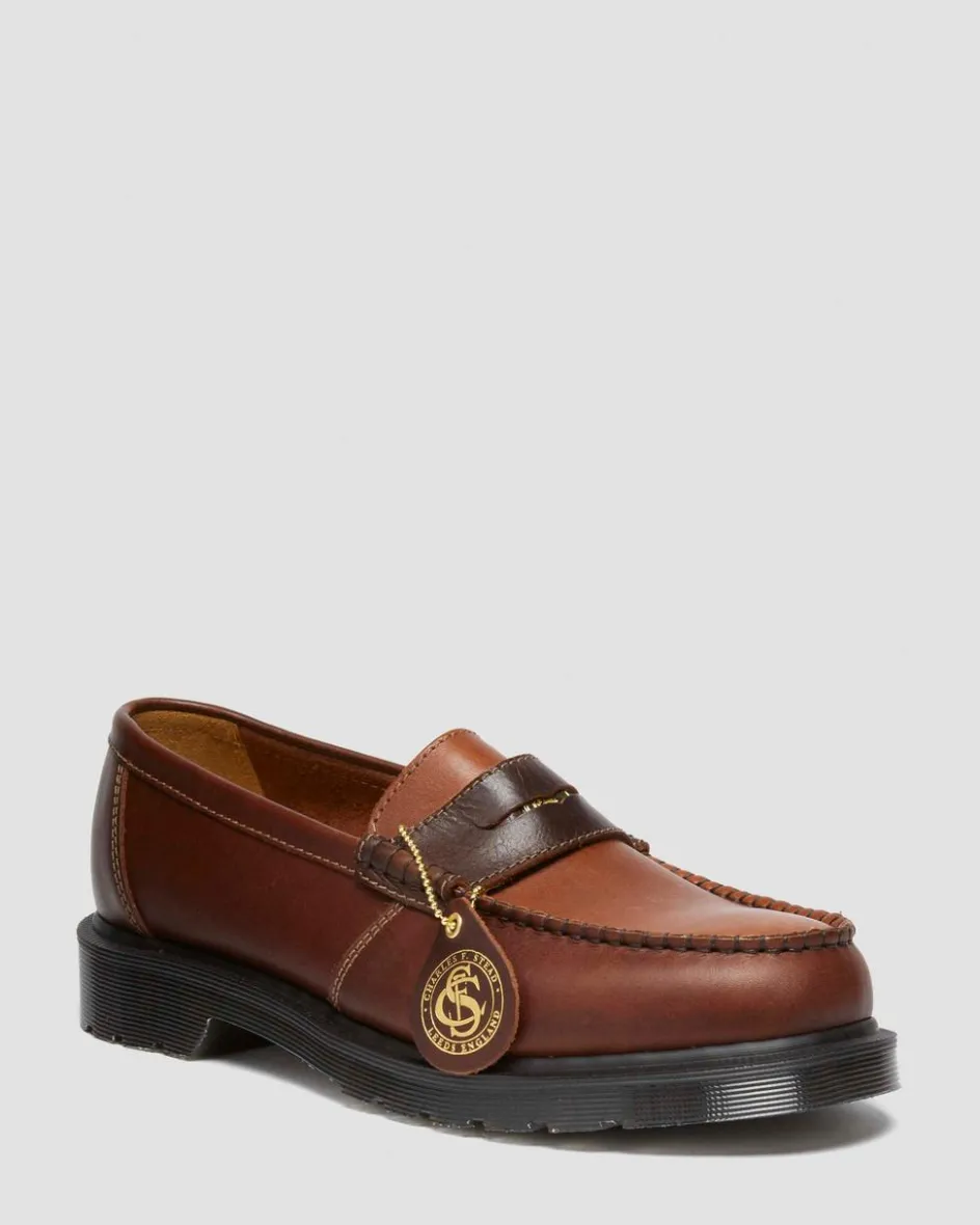 Dr. Martens Shoes|Loafers*Penton Made in England Leather Loafer in Brown Brown+Amber — Classic Calf