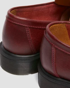 Dr. Martens Last Chance Styles|Last Chance Styles*Penton Made In England Two-Tone Leather Loafers in Burgundy Burgundy+White