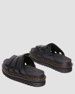 Dr. Martens Mules|Slides*Raine Slide Athena leather sandals in Black BLACK — Athena
