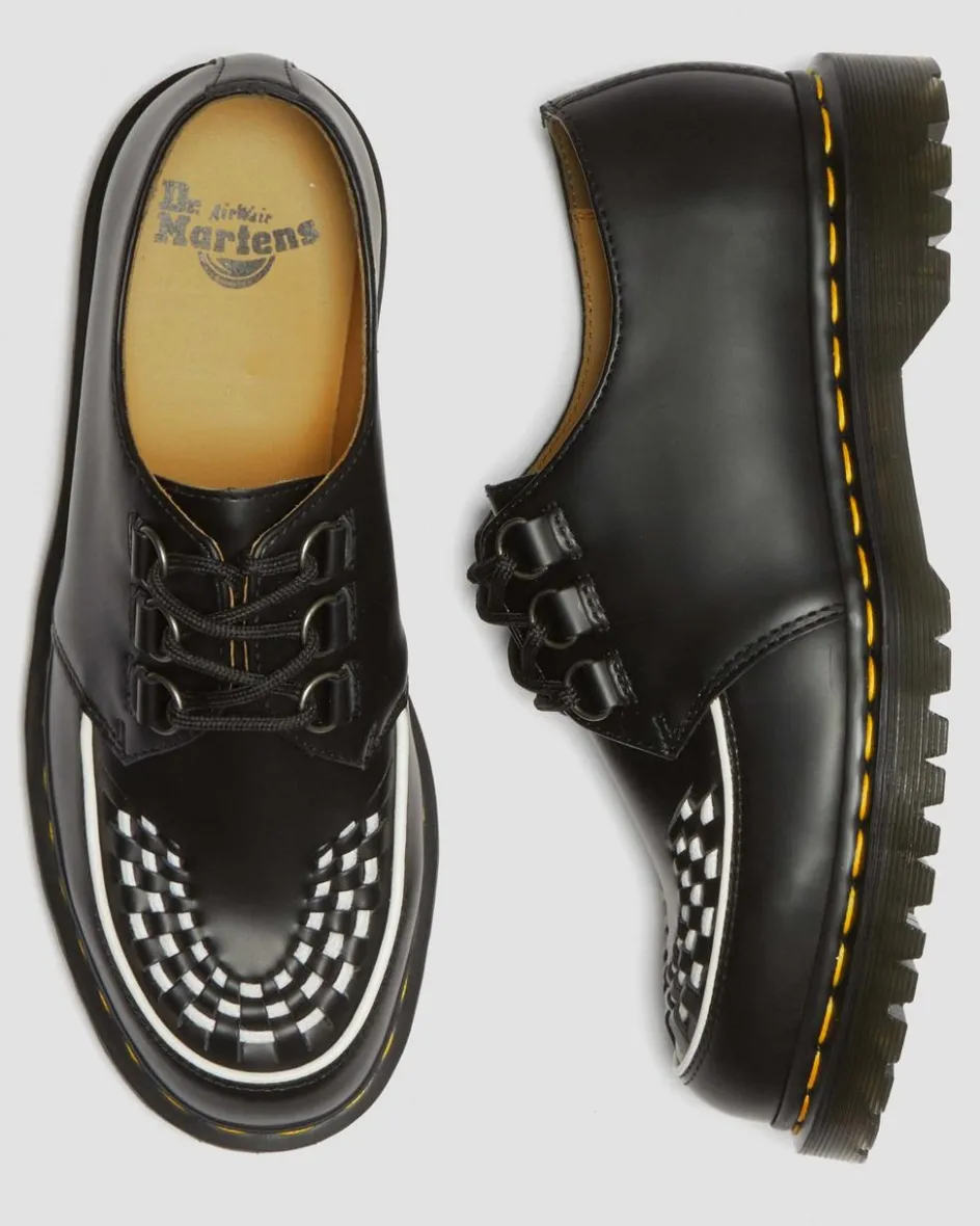 Dr. Martens Last Chance Styles|Last Chance Styles*Ramsey Smooth Leather Creepers in Black Black — Smooth Leather