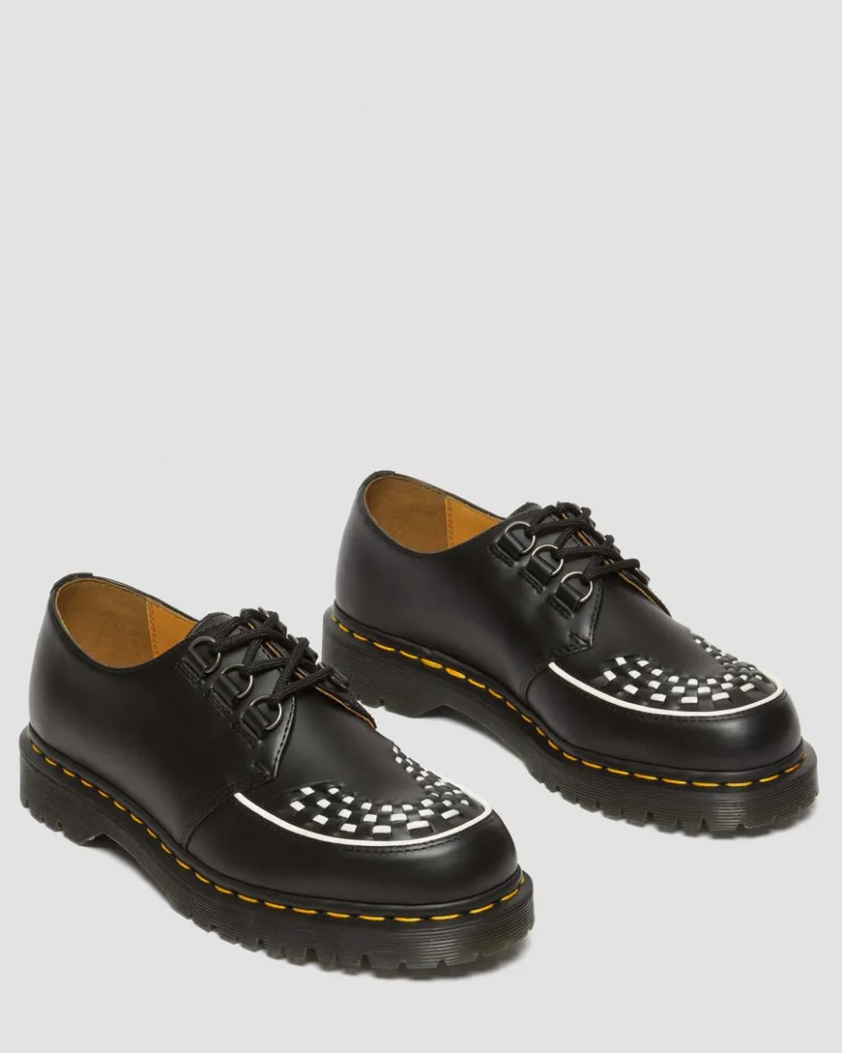 Dr. Martens Last Chance Styles|Last Chance Styles*Ramsey Smooth Leather Creepers in Black Black — Smooth Leather