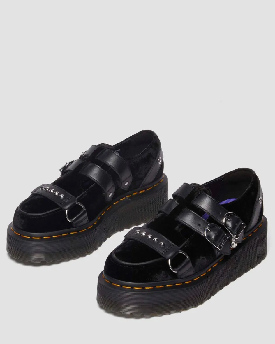 Dr. Martens Shoes|Platform Shoes*RAMSEY WEDNESDAY PLATFORM CREEPERS in Black Black — Velvet