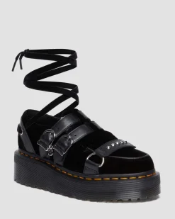 Dr. Martens Shoes|Platform Shoes*RAMSEY WEDNESDAY PLATFORM CREEPERS in Black Black — Velvet