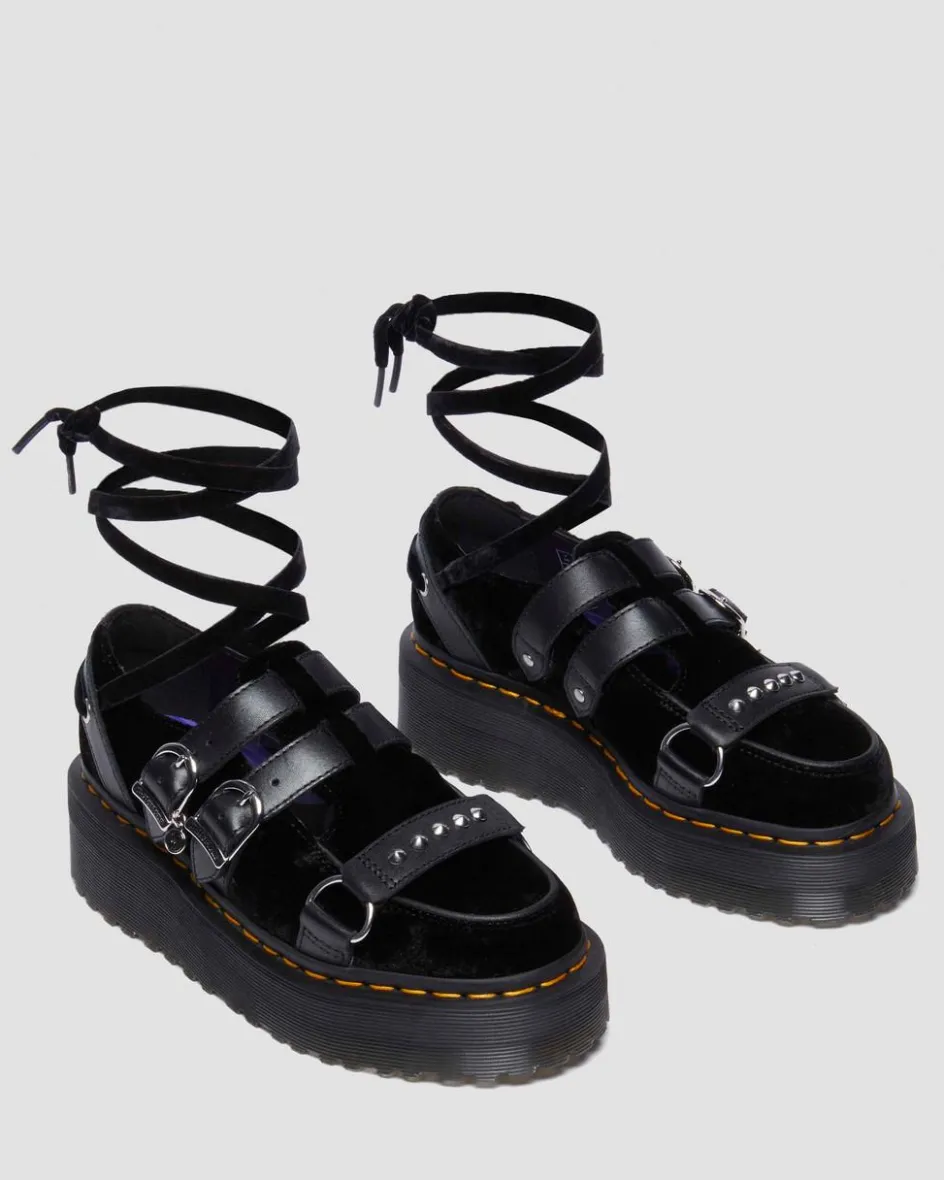 Dr. Martens Shoes|Platform Shoes*RAMSEY WEDNESDAY PLATFORM CREEPERS in Black Black — Velvet