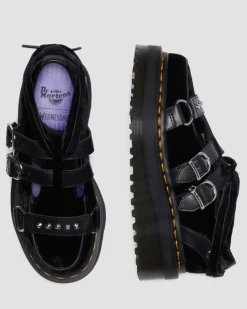 Dr. Martens Shoes|Platform Shoes*RAMSEY WEDNESDAY PLATFORM CREEPERS in Black Black — Velvet