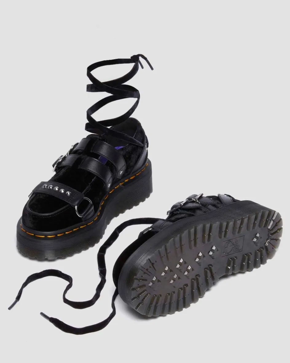 Dr. Martens Shoes|Platform Shoes*RAMSEY WEDNESDAY PLATFORM CREEPERS in Black Black — Velvet