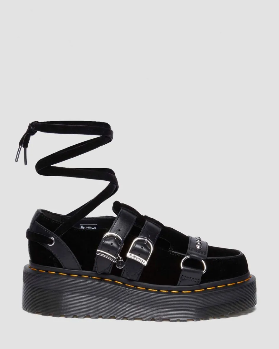 Dr. Martens Shoes|Platform Shoes*RAMSEY WEDNESDAY PLATFORM CREEPERS in Black Black — Velvet