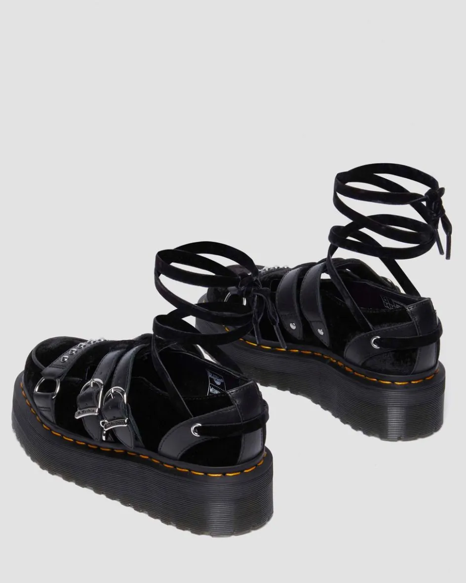 Dr. Martens Shoes|Platform Shoes*RAMSEY WEDNESDAY PLATFORM CREEPERS in Black Black — Velvet