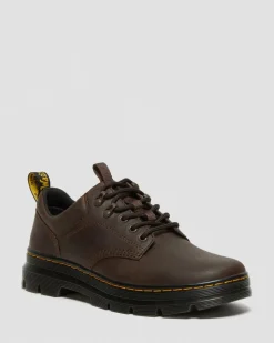 Dr. Martens Shoes|Casual Boots*Reeder Crazy Horse Leather Utility Shoes in Dark Brown Dark Brown — Crazy Horse