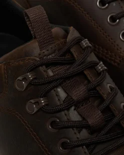 Dr. Martens Shoes|Casual Boots*Reeder Crazy Horse Leather Utility Shoes in Dark Brown Dark Brown — Crazy Horse