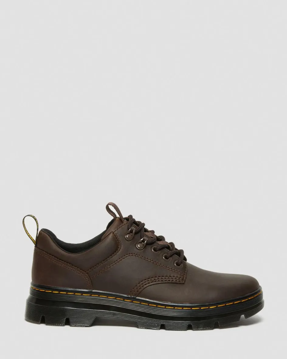 Dr. Martens Shoes|Casual Boots*Reeder Crazy Horse Leather Utility Shoes in Dark Brown Dark Brown — Crazy Horse