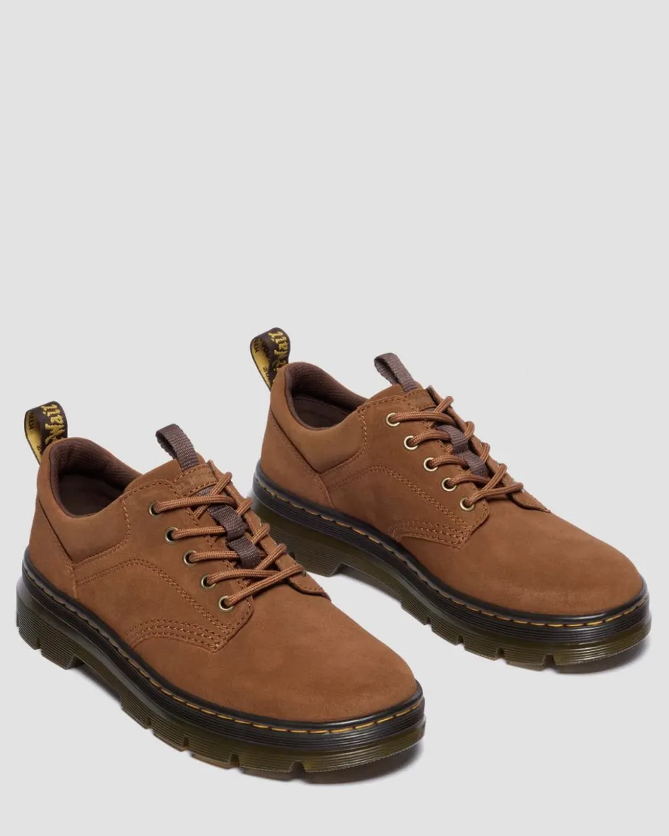 Dr. Martens Casual Boots|New And Featured*Reeder Greasy Suede Utility Shoes in Desert Brown DESERT BROWN — Greasy Suede