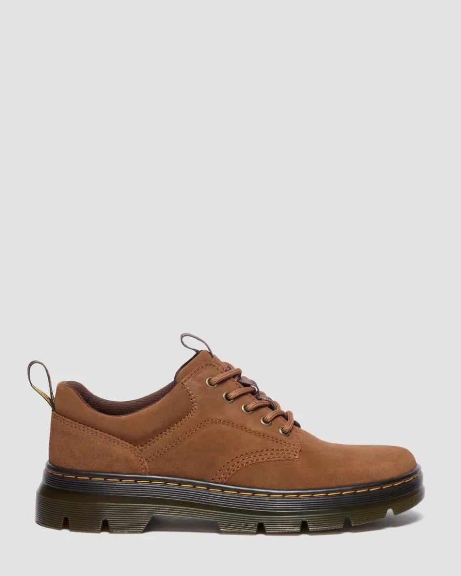 Dr. Martens Casual Boots|New And Featured*Reeder Greasy Suede Utility Shoes in Desert Brown DESERT BROWN — Greasy Suede