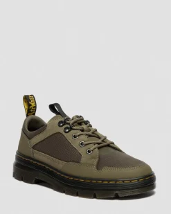 Dr. Martens Shoes|New And Featured*Reeder Mk.02 Canvas & Genix Nappa Utility Shoes in Dms Olive DMS OLIVE — Spacer Mesh+Eh Suede