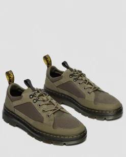 Dr. Martens Shoes|New And Featured*Reeder Mk.02 Canvas & Genix Nappa Utility Shoes in Dms Olive DMS OLIVE — Spacer Mesh+Eh Suede