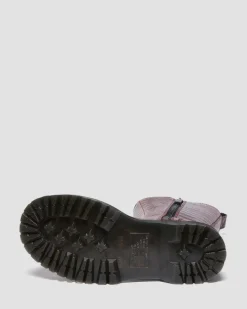 Dr. Martens Last Chance Styles*REJENA CROC EMBOSS LEATHER BOOTS in Mocha Brown MOCHA BROWN — Croc Embossed Analine