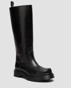 Dr. Martens Platform Boots|New And Featured*Rejena Hi Old Harness Leather Boots in Black Black — Old Harness