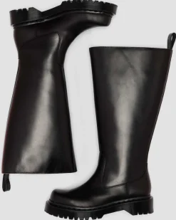 Dr. Martens Platform Boots|New And Featured*Rejena Hi Old Harness Leather Boots in Black Black — Old Harness