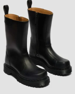 Dr. Martens Tall And Knee High Boots|New And Featured*Rejena Old Harness Leather Boots in Black Black — Old Harness