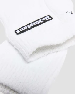Dr. Martens Socks|New And Featured*Short Athletic Logo Organic Cotton Blend Socks in White White — Organic Cotton Blend