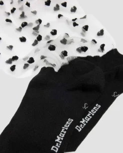 Dr. Martens Socks|New And Featured*Short Heart Mesh Organic Cotton Blend Socks in Black BLACK — Organic Cotton Blend+Mesh