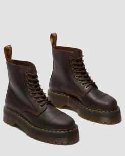 Dr. Martens New And Featured|Boots*Sinclair Crazy Horse leather platform boots in Dark Brown Dark Brown — Crazy Horse