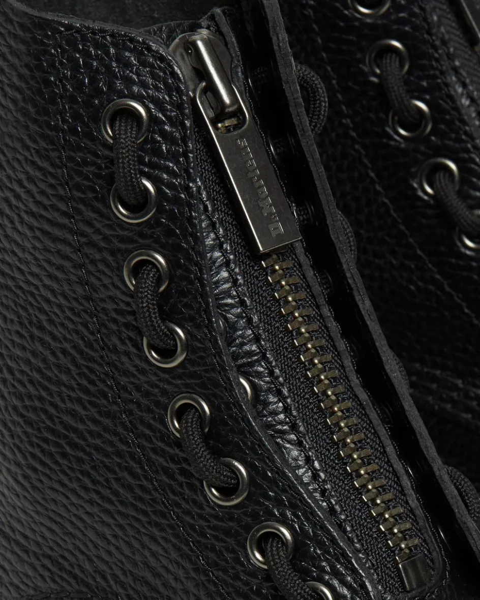 Dr. Martens New And Featured|New And Featured*Sinclair Milled Nappa Leather Platform Boots in Black Milled Nappa BLACK MILLED NAPPA — Milled Nappa