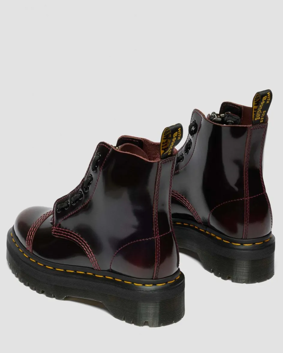 Dr. Martens Platform Boots|Boots*Sinclair Women's Arcadia Leather Platform Boots in Cherry Red Arcadia Cherry Red Arcadia — Arcadia