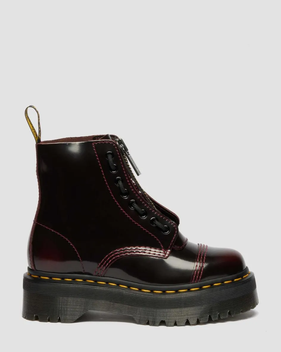 Dr. Martens Platform Boots|Boots*Sinclair Women's Arcadia Leather Platform Boots in Cherry Red Arcadia Cherry Red Arcadia — Arcadia