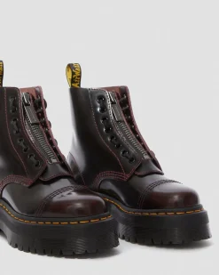 Dr. Martens Platform Boots|Boots*Sinclair Women's Arcadia Leather Platform Boots in Cherry Red Arcadia Cherry Red Arcadia — Arcadia