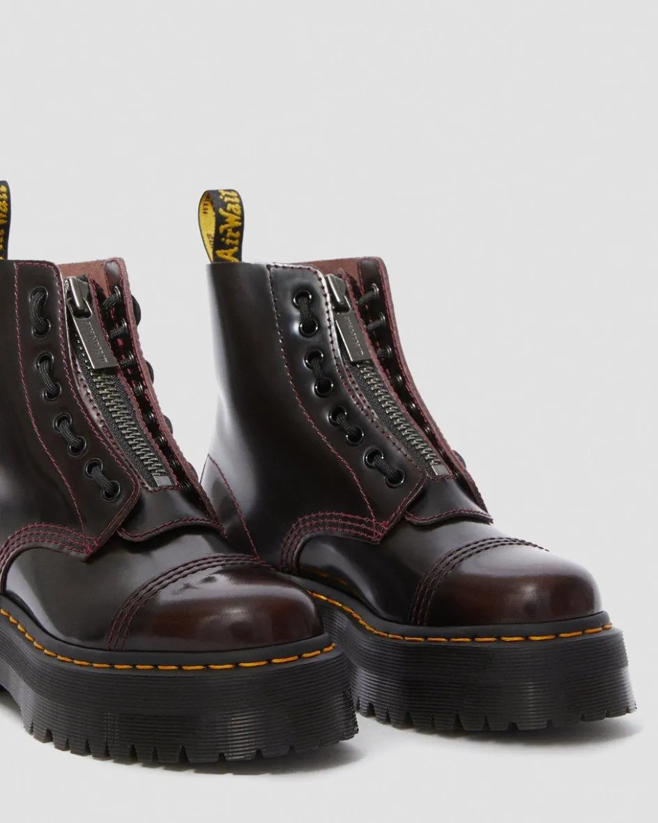 Dr. Martens Platform Boots|Boots*Sinclair Women's Arcadia Leather Platform Boots in Cherry Red Arcadia Cherry Red Arcadia — Arcadia