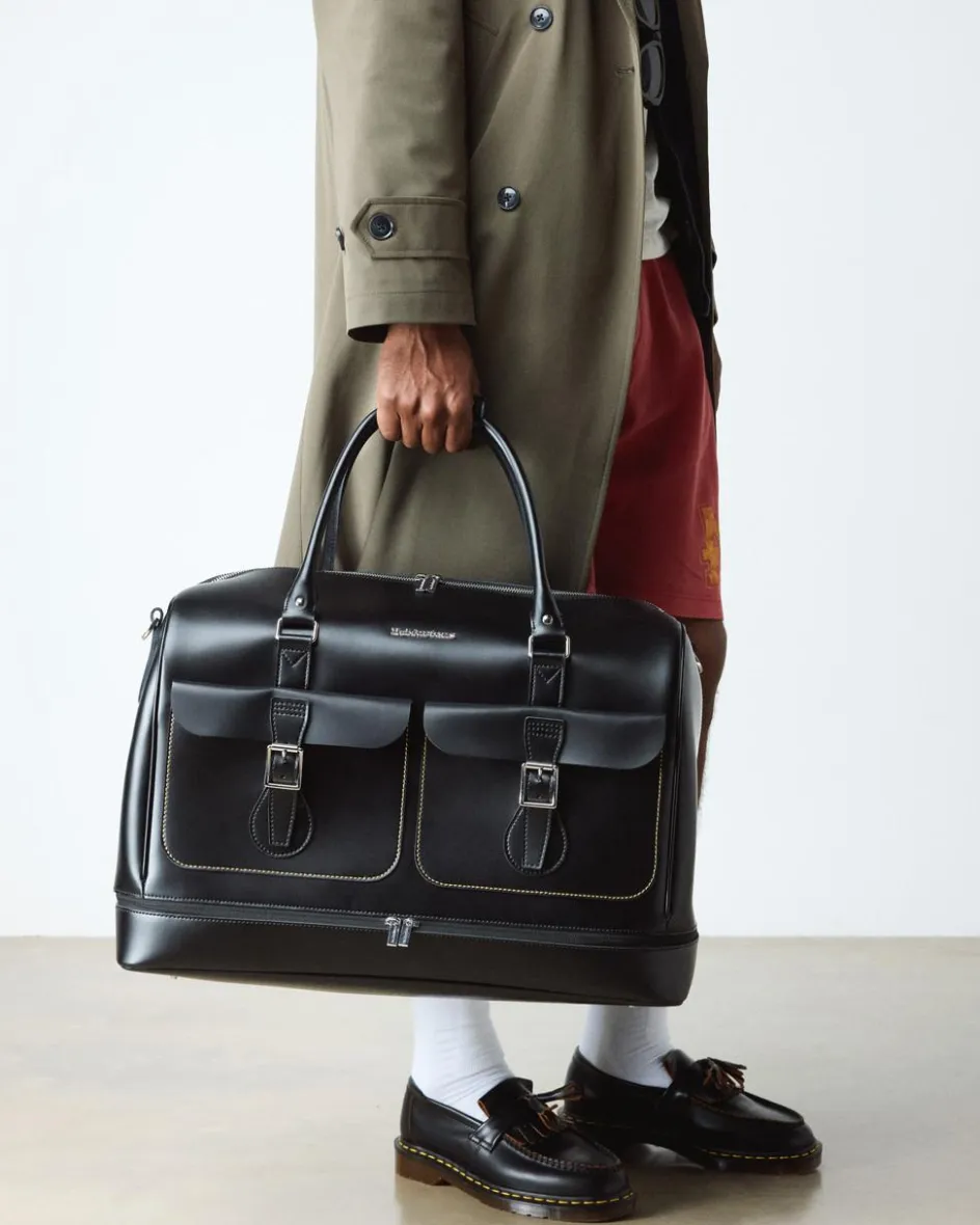 Dr. Martens Accessories|Accessories*Smooth Leather Weekender Bag in Black Black — Kiev & Smooth