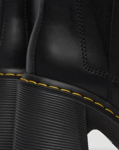 Dr. Martens New And Featured|Heeled Boots*Spence Leather Flared Heel Chelsea Boots in Black Black — Sendal