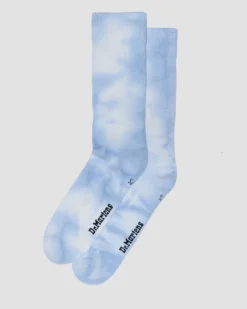Dr. Martens Socks|New And Featured*Tie Dye Organic Cotton Blend Socks in Cornflower Blue Cornflower Blue — Organic Cotton Blend