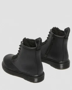 Dr. Martens Toddler & 2-4 Years*Toddler 1460 Faux Fur Lined Boots in Black Black — Republic Waterproof