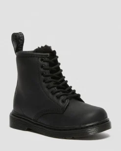 Dr. Martens Toddler & 2-4 Years*Toddler 1460 Faux Fur Lined Boots in Black Black — Republic Waterproof