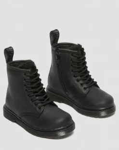 Dr. Martens Toddler & 2-4 Years*Toddler 1460 Faux Fur Lined Boots in Black Black — Republic Waterproof