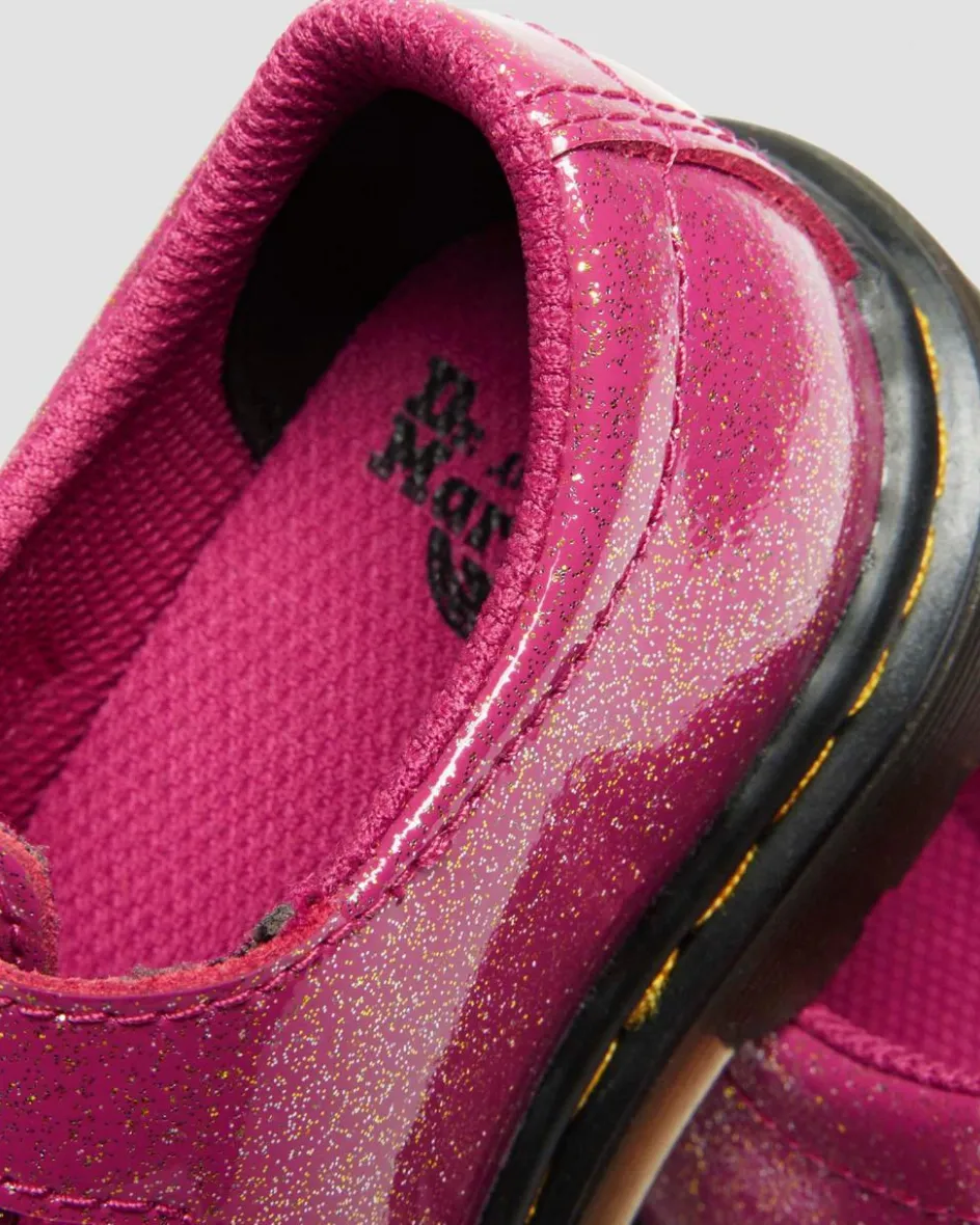 Dr. Martens Last Chance Styles*TODDLER 8065 GLITTER PATENT LEATHER MARY JANE SHOES in Fuchsia FUCHSIA+SILVER+GOLD — Nebula Glitter