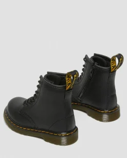 Dr. Martens Toddler & 2-4 Years*Toddler 1460 Softy T Leather Lace Up Boots in Black Black — Softy T