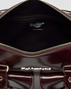 Dr. Martens New And Featured|Accessories*Top Handle Rub Off Leather Bag in Red Red — Oxford Rub Off