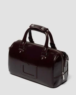 Dr. Martens New And Featured|Accessories*Top Handle Rub Off Leather Bag in Red Red — Oxford Rub Off