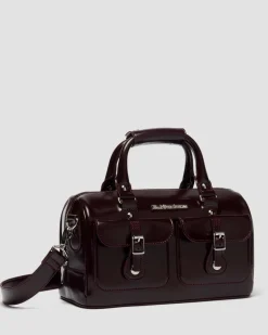 Dr. Martens New And Featured|Accessories*Top Handle Rub Off Leather Bag in Red Red — Oxford Rub Off
