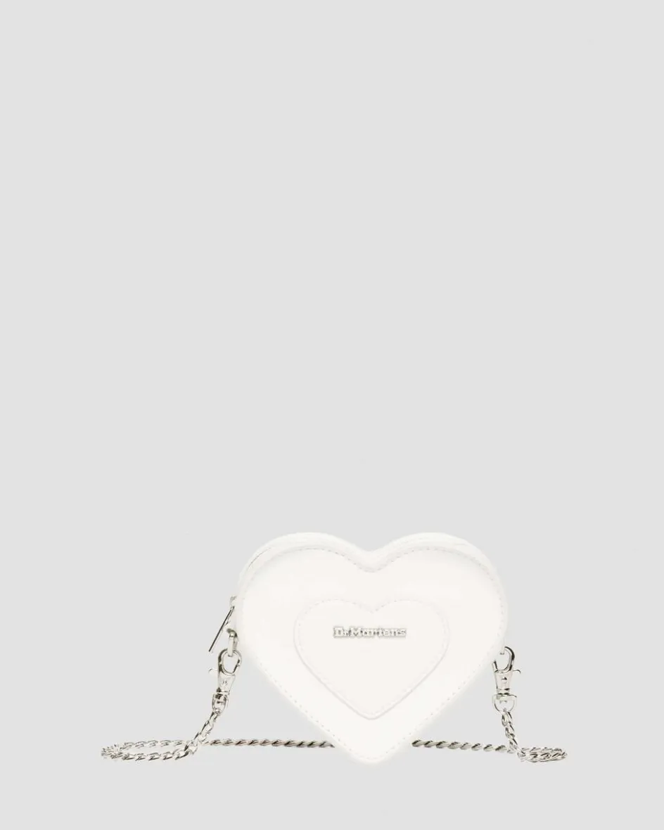 Dr. Martens Last Chance Styles|Last Chance Styles*Vegan Mini Heart Shaped Bag in White White — Kemble Pu