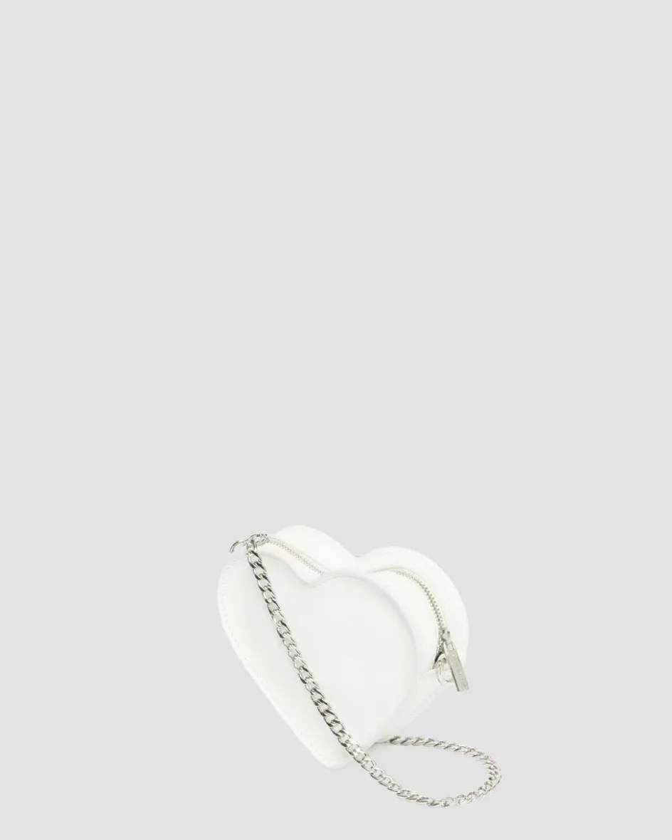Dr. Martens Last Chance Styles|Last Chance Styles*Vegan Mini Heart Shaped Bag in White White — Kemble Pu
