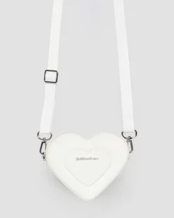 Dr. Martens Last Chance Styles|Last Chance Styles*Vegan Mini Heart Shaped Bag in White White — Kemble Pu