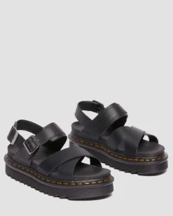 Dr. Martens Mother'S Day Gifts|Spring Sandals*Voss II Athena Leather Strap Sandals in Black BLACK — Athena