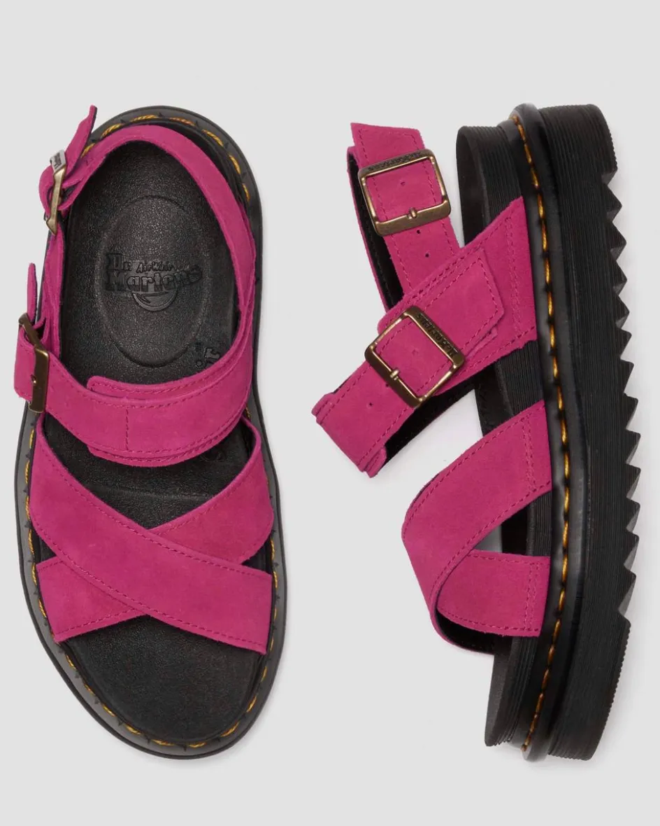 Dr. Martens Last Chance Styles*VOSS II SUEDE SANDALS Greasy Suede