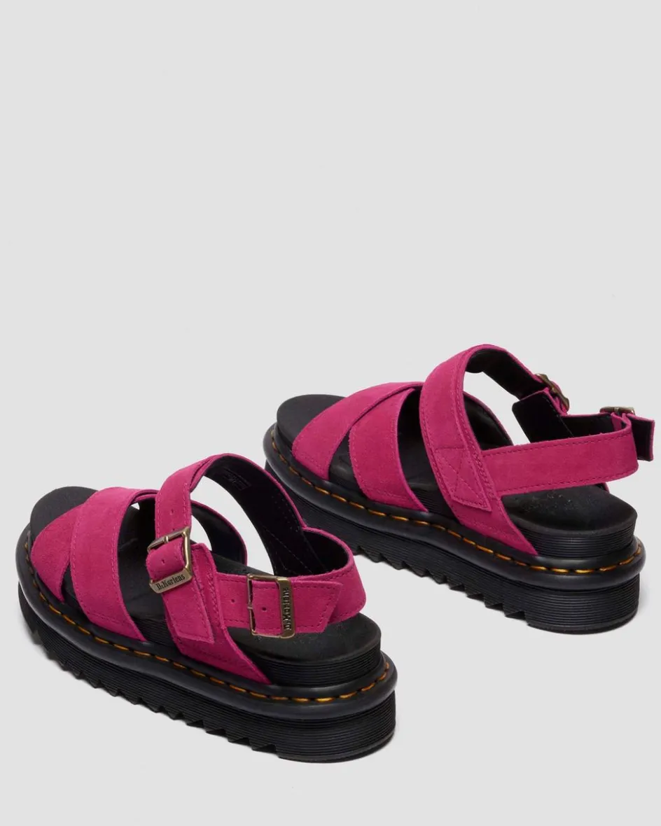 Dr. Martens Last Chance Styles*VOSS II SUEDE SANDALS Greasy Suede