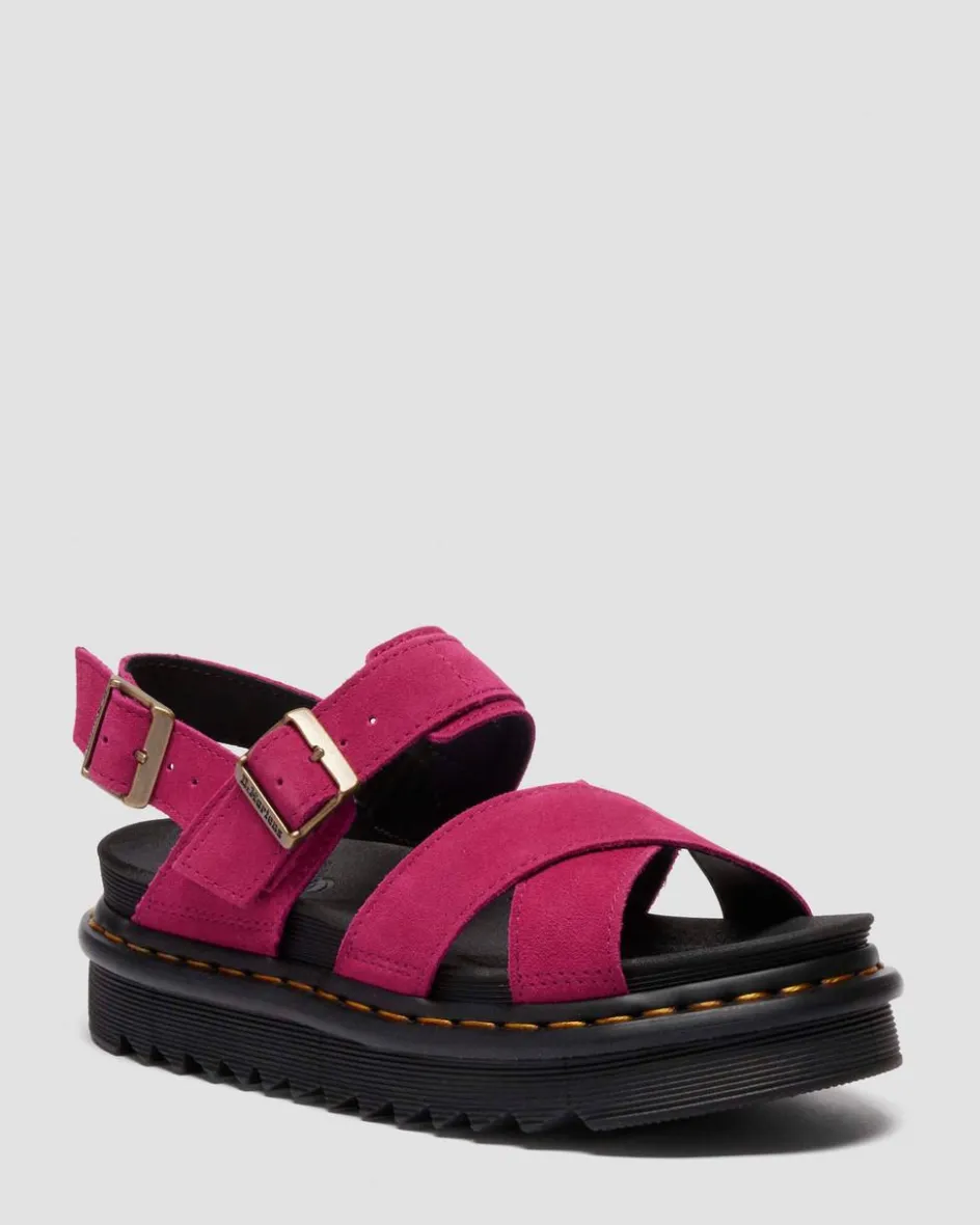 Dr. Martens Last Chance Styles*VOSS II SUEDE SANDALS Greasy Suede
