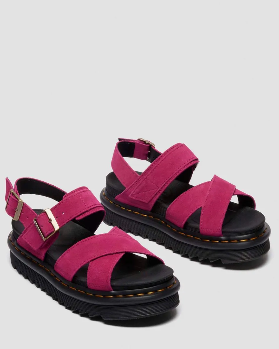Dr. Martens Last Chance Styles*VOSS II SUEDE SANDALS Greasy Suede